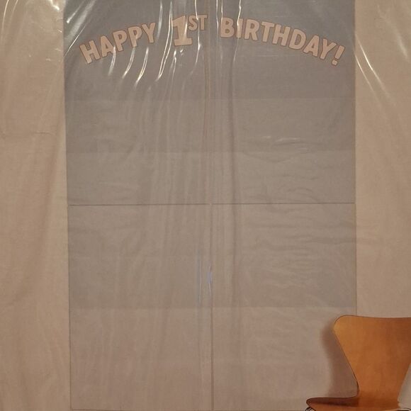 Happy 1st Birthday Boy Backdrop - Picture 2 of 4